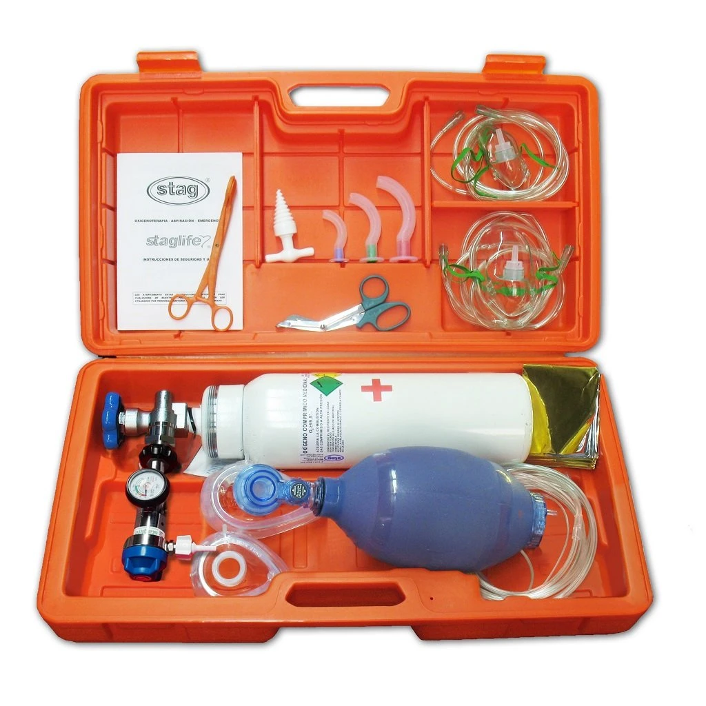 Equipo de Emergencia con Botella de Oxigeno Cargada | E-400D