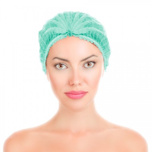 Gorro Desechable Acordeón | Verde TNT (2.000 uds)