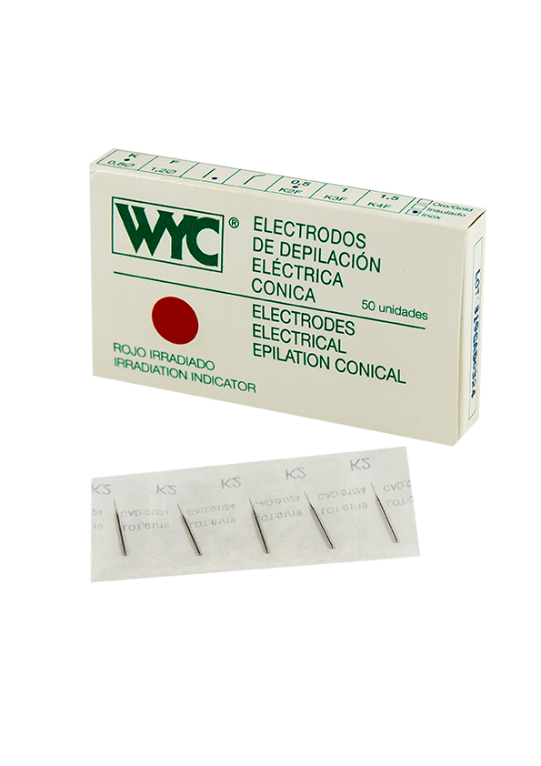 Agujas Depilación Eléctrica 'K' | Cónica Inox. | WYC (50 uds)