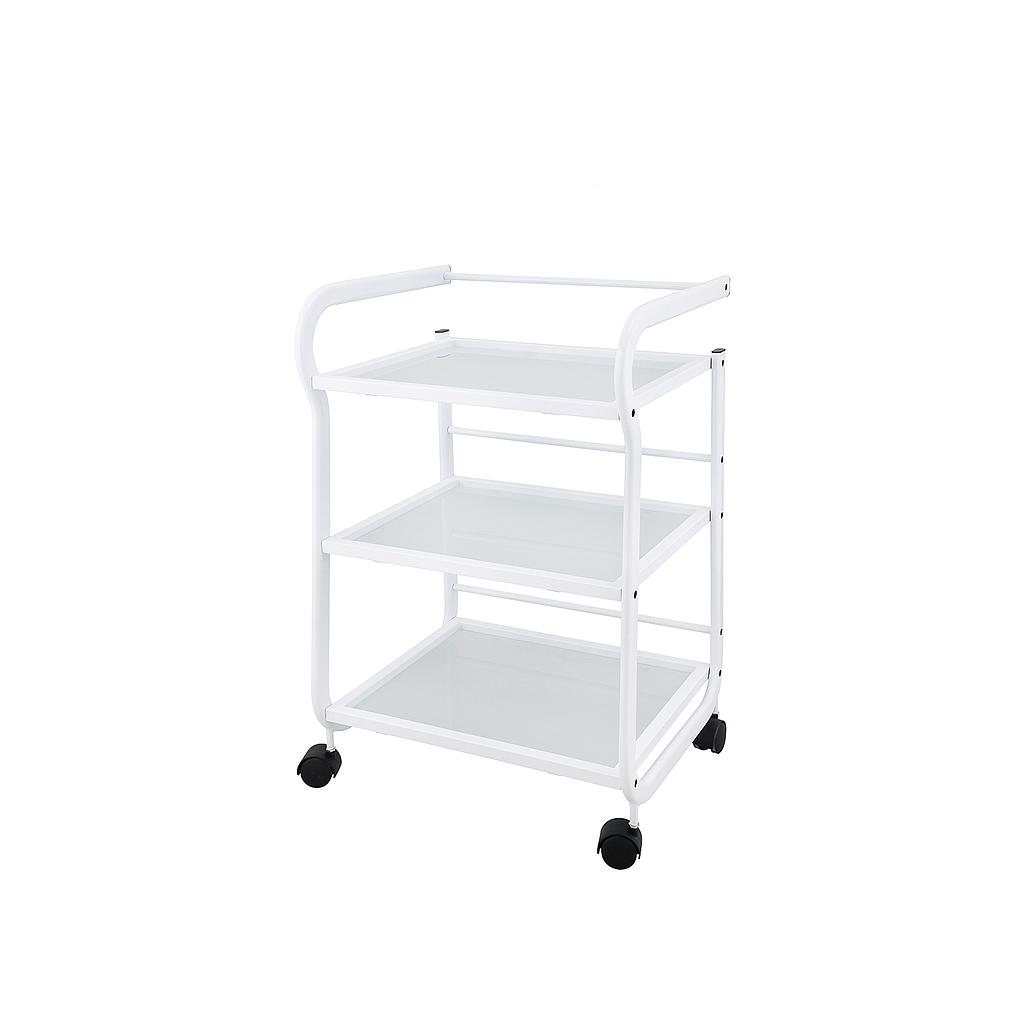 Carrito Metálico Blanco de Diseño Minimalista Help | Weelko