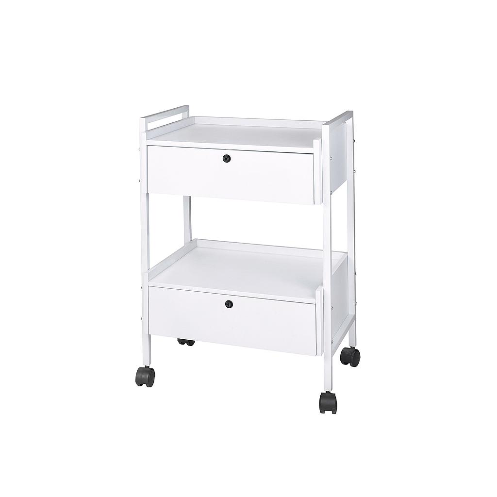 Carrito de Estructura Metálica de Color Blanco Easy+ | Weelko