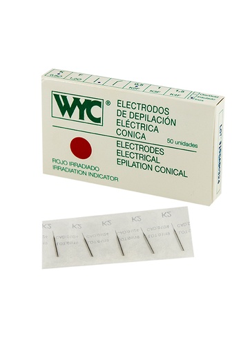 Agujas Depilación Eléctrica 'K' | Cónica Inox. | WYC (50 uds)
