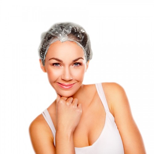 [004-017] Gorro de Ducha Desechable de Polietileno (100 uds)