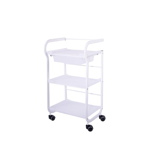 [035-055] Carrito Metálico Blanco de Diseño Minimalista Part | Weelko