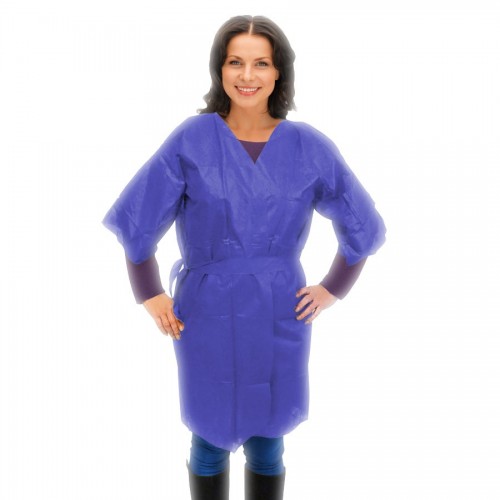 [004-037] Kimono Azul | Polipropileno TNT | 30Gr (100 uds)